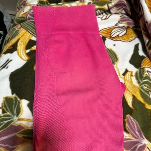 Hot pink ribbed leggings - Target
